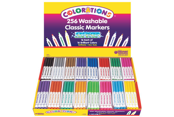 98256 –Colorations Washable Classic Markers Classroom Pack